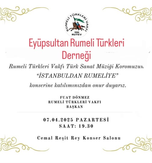  Konsere Davetliyiz;*